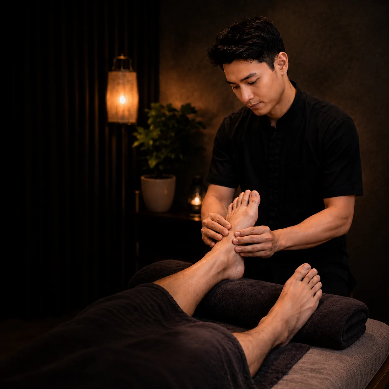 Foot Reflexology Pria - Kombinasi massage dan refleksi kaki